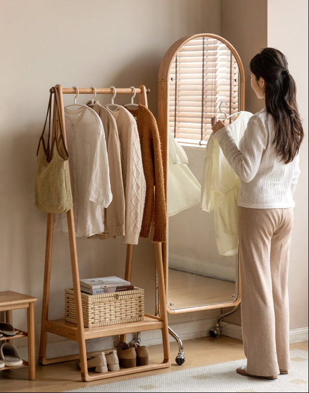 ハンガーラック コートハンガー 天然木 クローゼット y58i01 Y00I29 - BestKagu