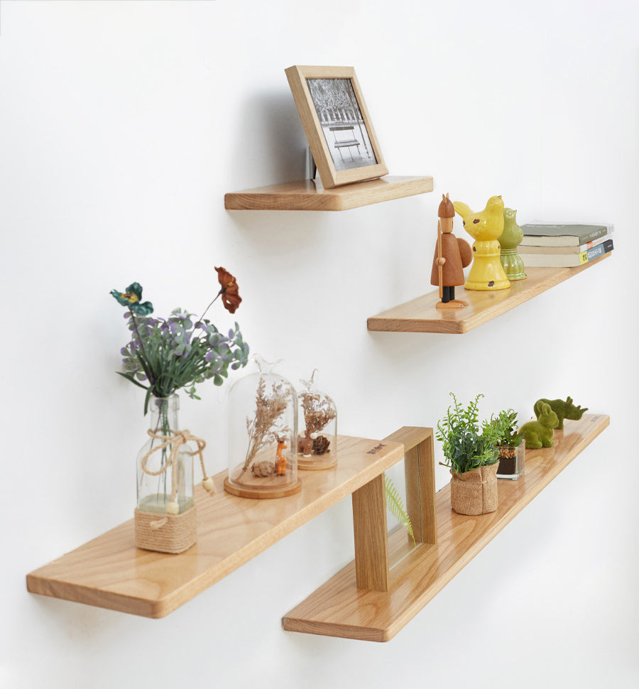 ウォールシェルフ 壁掛け ラック 木製 薄型 壁収納 Y00Z01 - BestKagu
