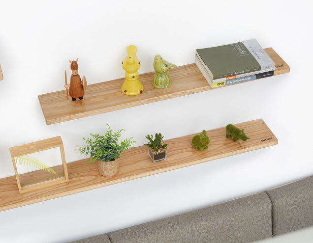 ウォールシェルフ 壁掛け ラック 木製 薄型 壁収納 Y00Z01 - BestKagu