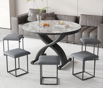 昇降センターテーブル 高さ調節 ガス圧 完成品 丸テーブル gyu-461  - BestKagu