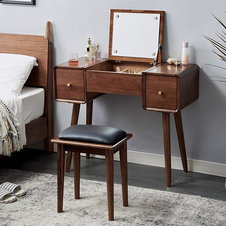 ドレッサー 化粧台 化粧テーブル 天然木 鏡付き xh-118 - BestKagu