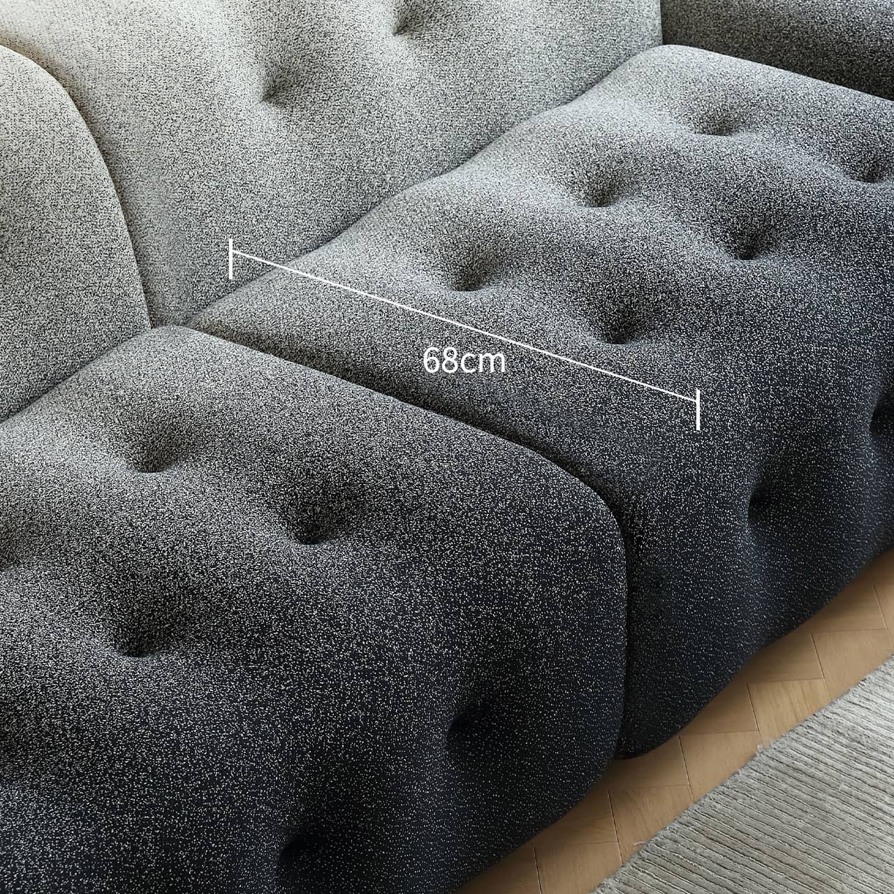 ソファー 幅270cm 3人掛け 4人掛け グラデーション ファブリック おしゃれ my-347 - BestKagu