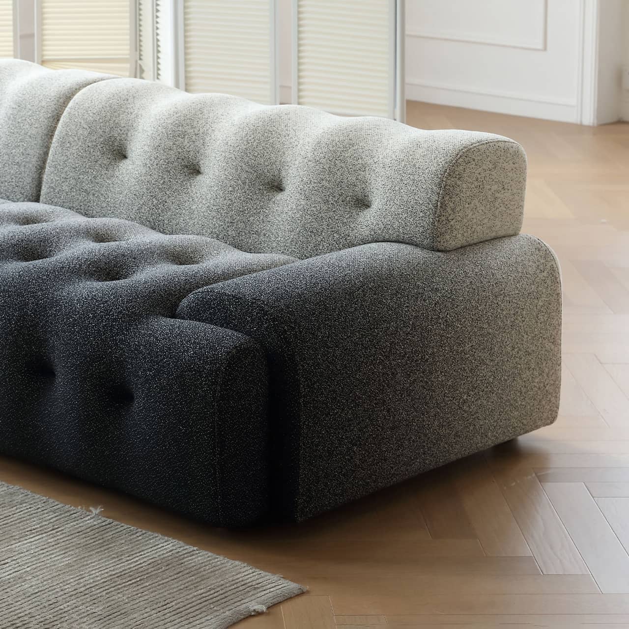 ソファー 幅270cm 3人掛け 4人掛け グラデーション ファブリック おしゃれ my-347 - BestKagu