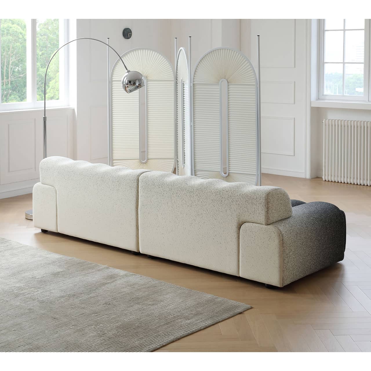 ソファー 幅270cm 3人掛け 4人掛け グラデーション ファブリック おしゃれ my-347 - BestKagu