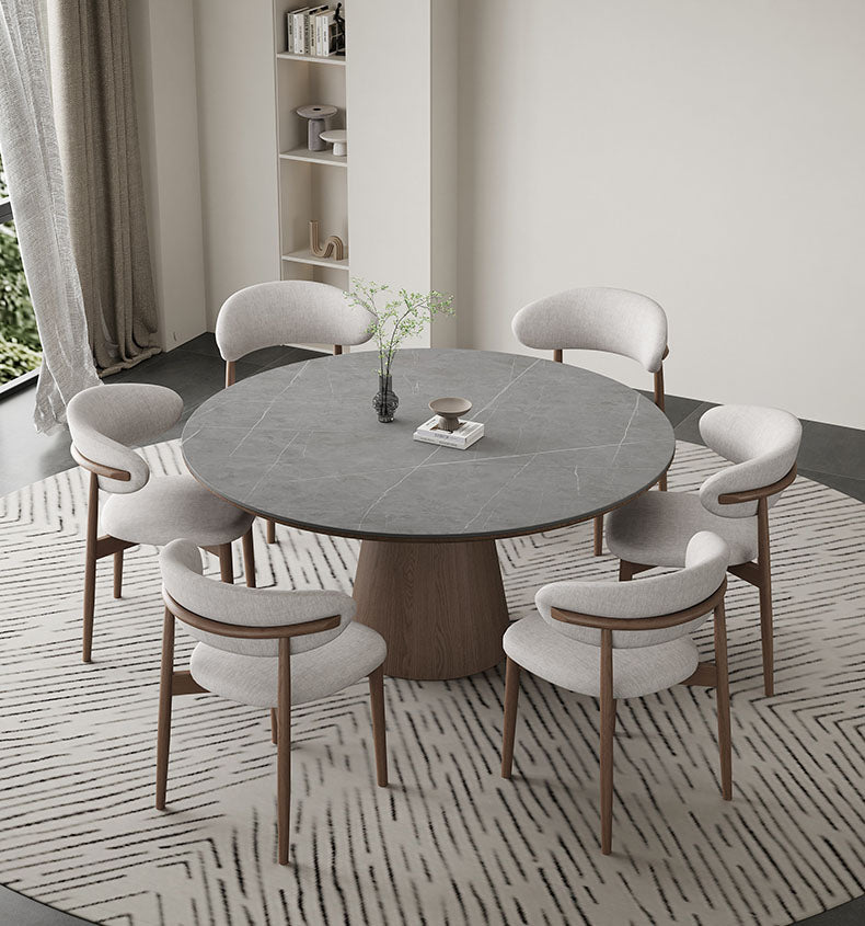 ラウンドテーブル モダン丸テーブル ダイニングテーブル カフェ家具 fsm-315-BN