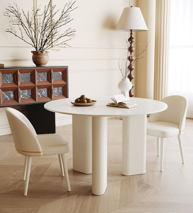 丸テーブル リビングテーブル ホワイト 大理石調 セラミック天板 fxms-3560