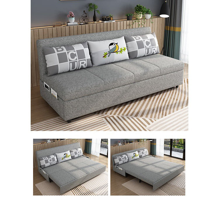 折りたたみベッド 伸縮 収納 幅100-180cm  収納付きタイプ  オシャレ 高級 ファブリック 柔らかい お手入れ簡単 来客対応 リビング 職場 会社 1人 2人hyt-3764