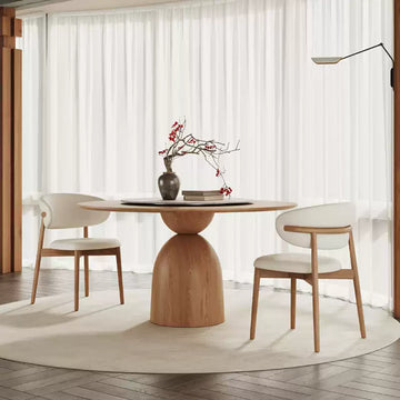 アッシュ材木製 丸テーブル 円形ダイニングテーブル 三色展開falm-010