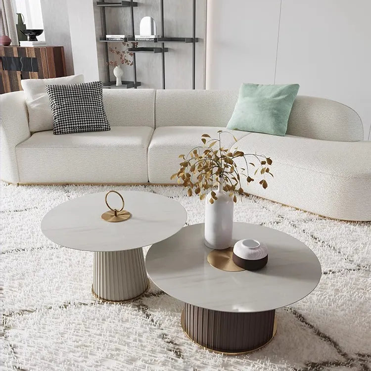 モダンデザイン セラミック&PUレザー材のセンターテーブル| fdl-2601