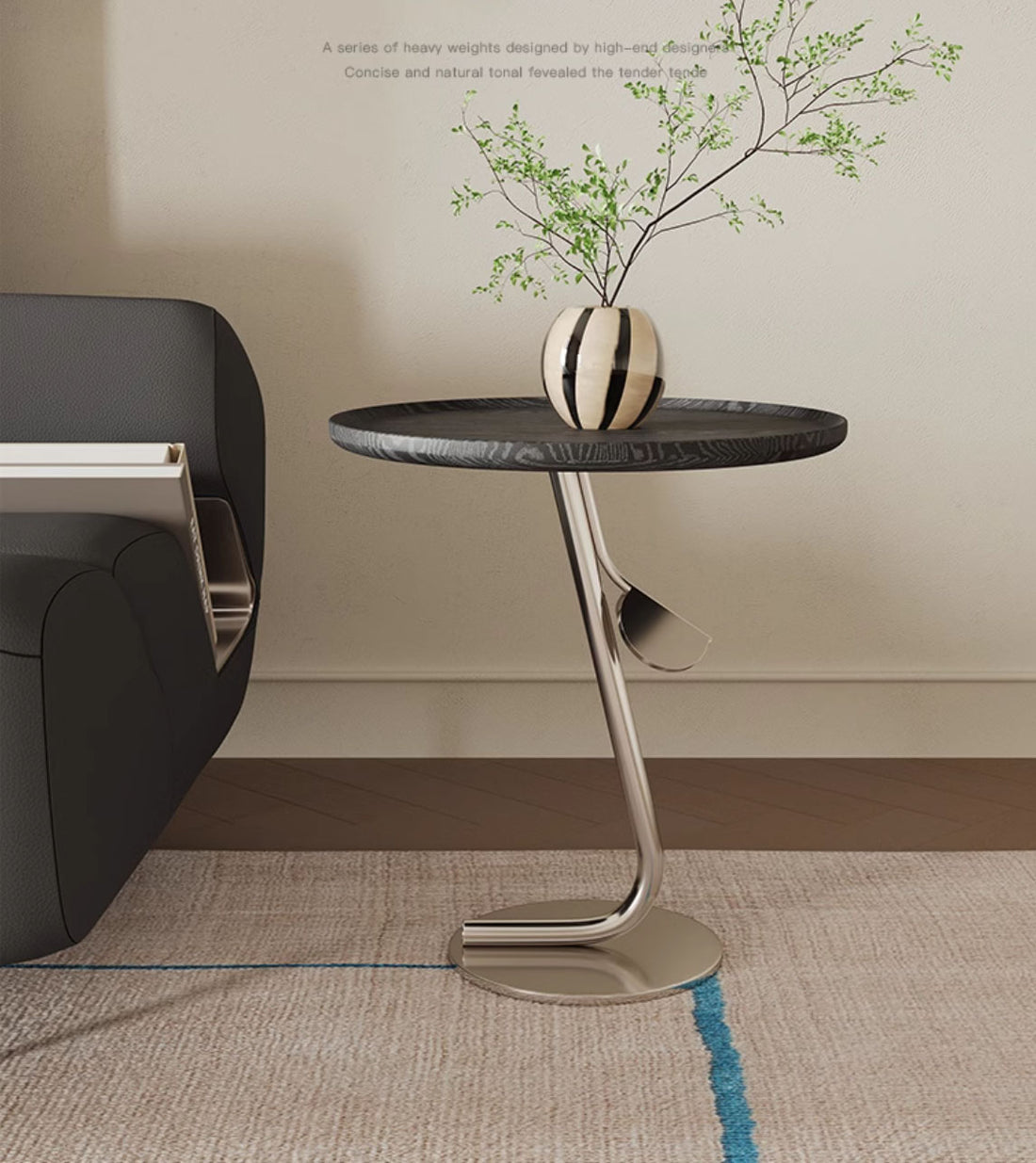 アッシュ材×ステンレスのスタイリッシュ サイトーテーブル- fif-4531