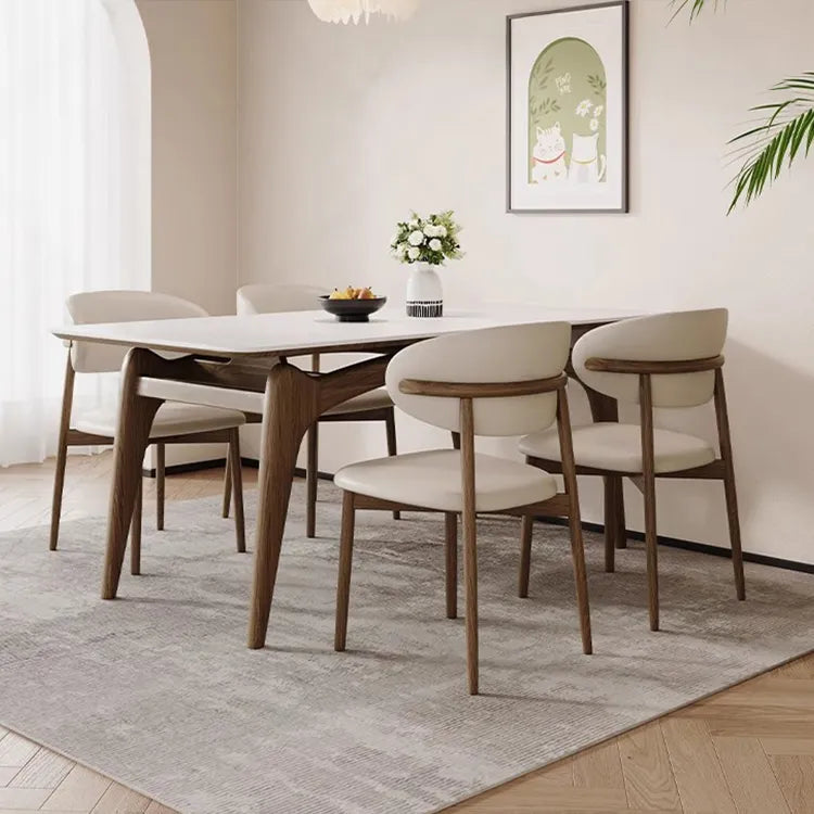 セラミック天板とアッシュ材で仕上げたモダンデザインのダイニングテーブル fjx-2674