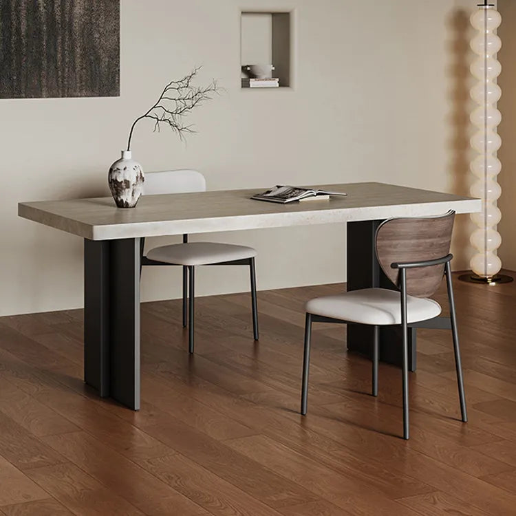 セラミック&ステンレス合金製モダンテーブル|fjx-2689