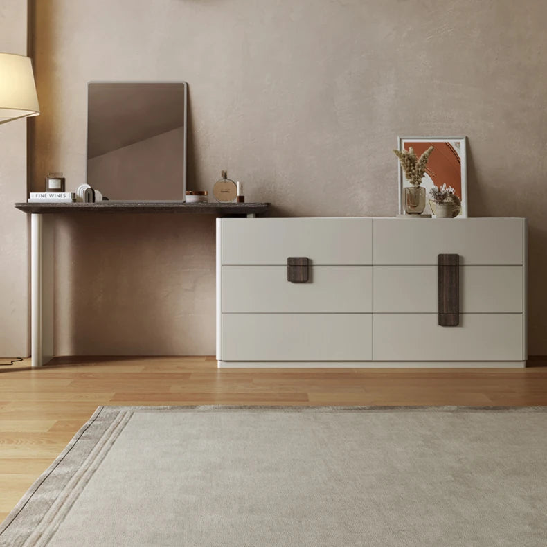 チェストテーブル 伸長式寝室収納ドレッサー【ミラー別途販売】 fkb-4383