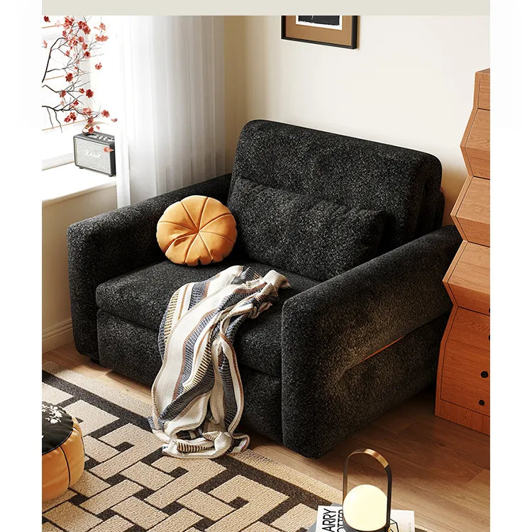 ソファベッド・シープボア生地ローソファ1人掛けfmgj-3301