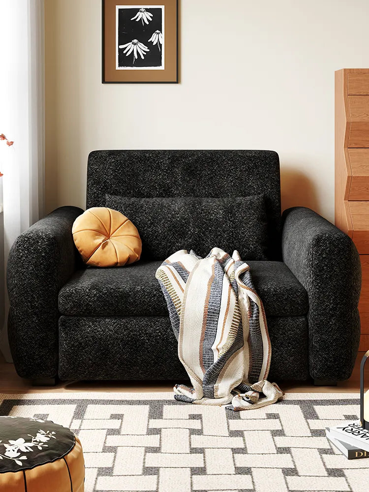 ソファベッド・シープボア生地ローソファ1人掛けfmgj-3301