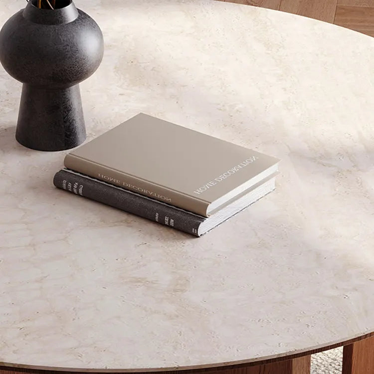 セラミック天板の丸テーブル|ブラックの2本脚 おしゃれなダイニングに最適  fmus-4081