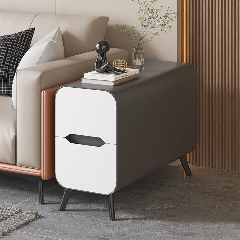 パイン材使用のモダンセンターテーブル|PUレザー仕上げのスタイリッシュなデザイン fmxjs-5347