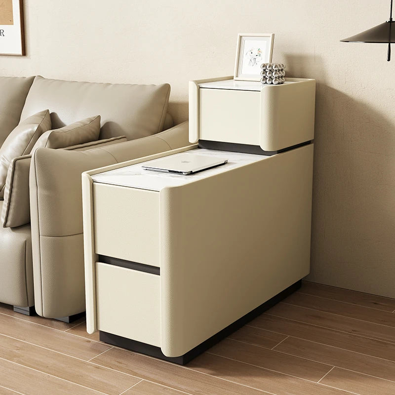 センターテーブル パイン多層板 セラミック 合皮製 おしゃれな収納付きリビングテーブル fmxjs-5351