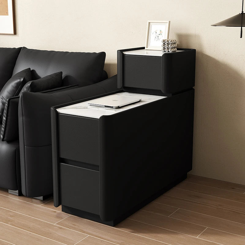 センターテーブル パイン多層板 セラミック 合皮製 おしゃれな収納付きリビングテーブル fmxjs-5351