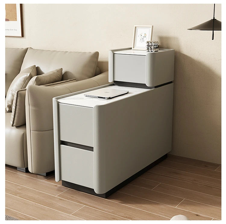 センターテーブル パイン多層板 セラミック 合皮製 おしゃれな収納付きリビングテーブル fmxjs-5351