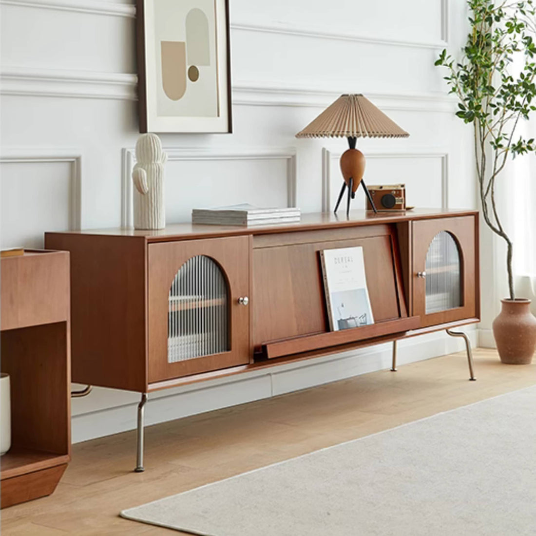 高品質テレビ台 - 多層板&強化ガラス&ステンレス製のモダンデザインfmy-1137 - BestKagu