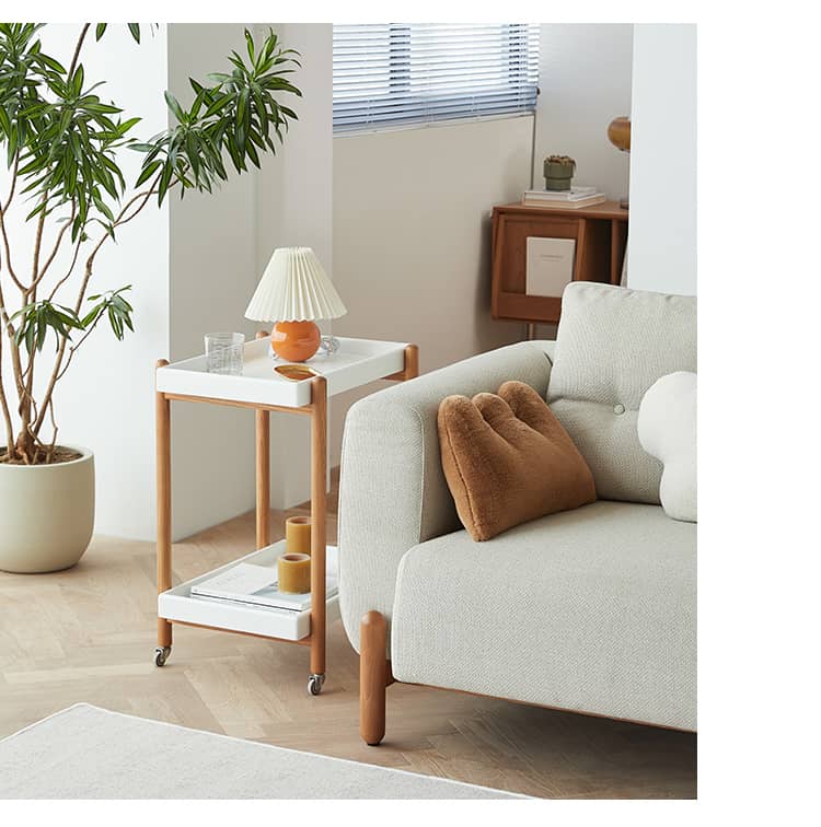 無垢材使用の高品質収納カート ワゴン収納 リビングを格上げするデザイン fmy-1150