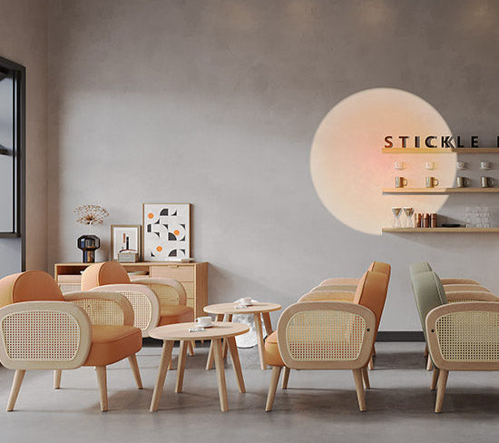 フェイクレザーチェア -カフェ インテリア fsmy-452