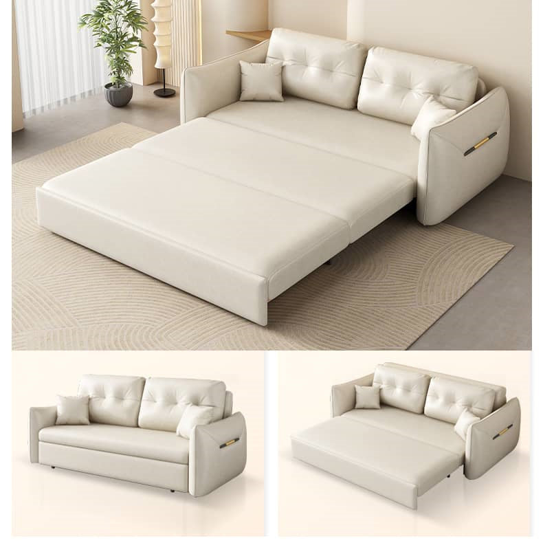 高級多機能エアレザーソファー ソファベッド収納+クッション付き fsx-1013