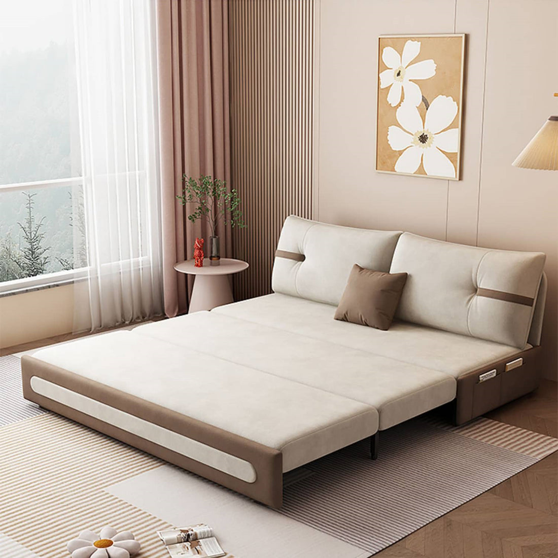 革調ソファーソファベッド│贅沢な座り心地と耐久性 fsx-1016