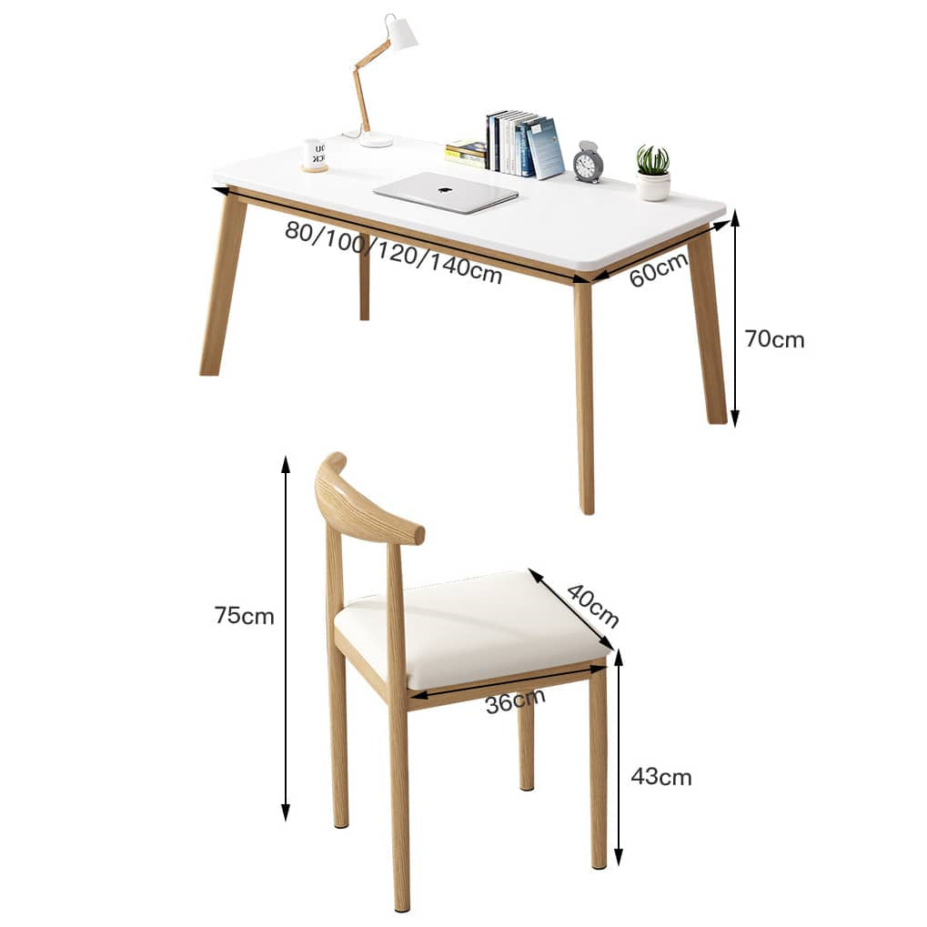 テーブル 天然木 デスク パソコンデスク 勉強机 ナチュラル ホワイトおしゃれ fxjc-920 - BestKagu