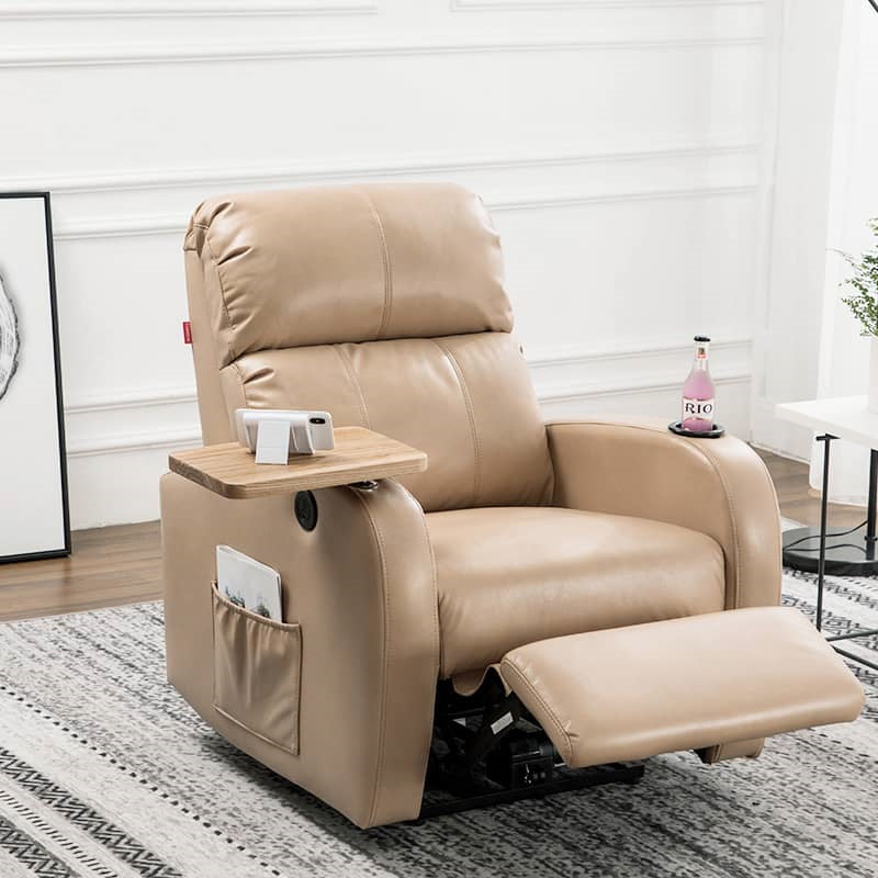 極上の快適リクライニングソファー!・幅80cm 1人掛け MDF使用の高品質ナノレザー仕上げ fykl-437 - BestKagu