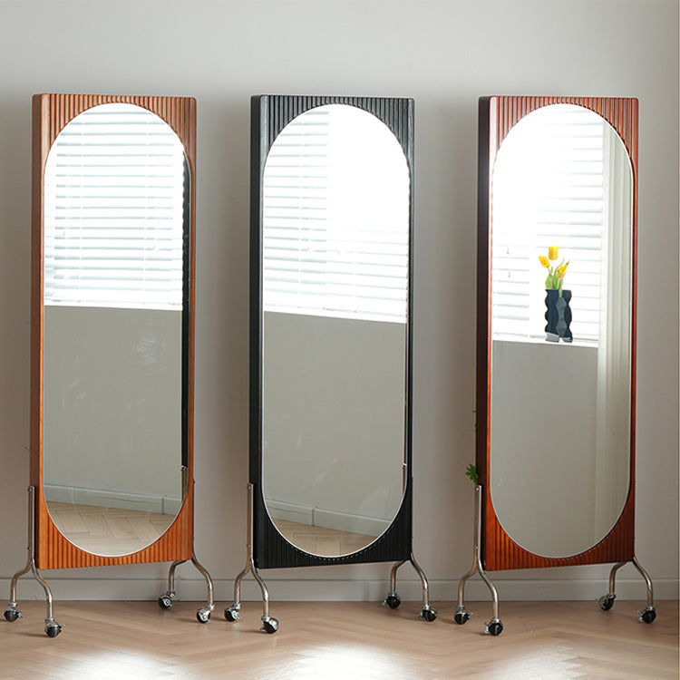 ミラー全身鏡 チェリー材多層板ラック - ガラス&アクリルの高級ステンレス収納 fyx-822