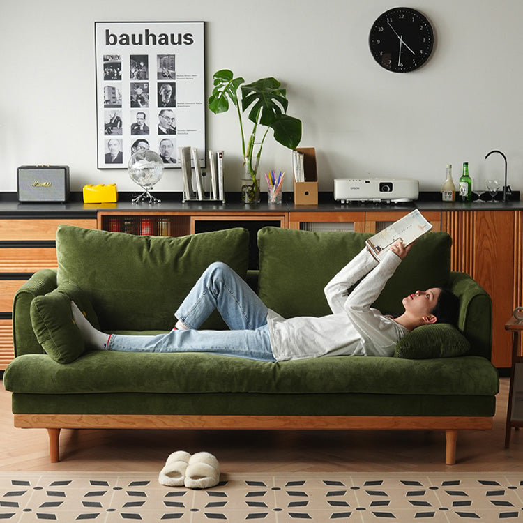 高級チェリー材使用のコーデュロイ生地 ソファ fyx-825 - BestKagu