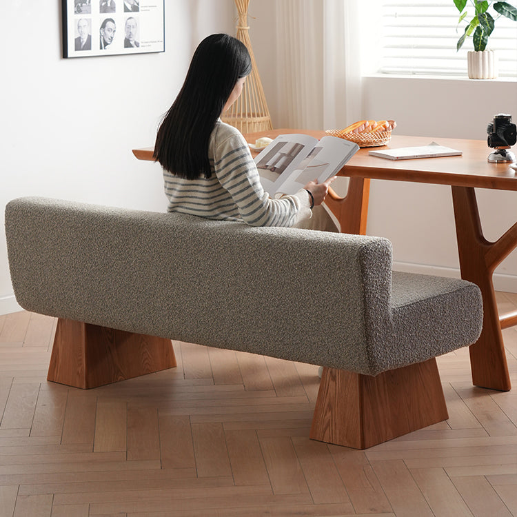 ダイニングソファ ヤチダモ×ポリエステル fyx-831 - BestKagu