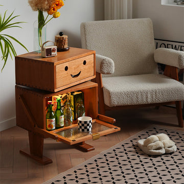 高級チェリー材とガラス使用の多層板キャビネット  fyx-849