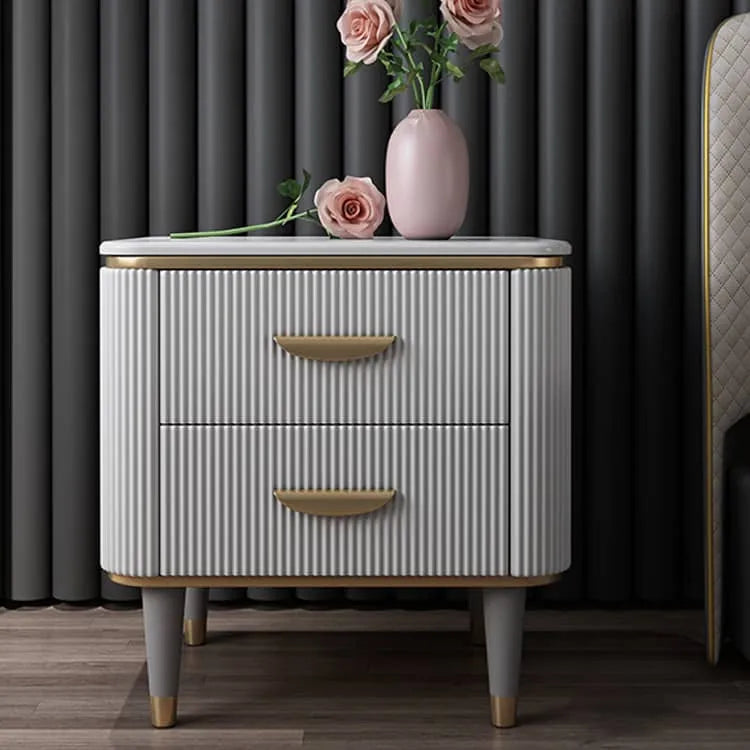 大理石天板のナイトテーブル| ベッドサイドテーブル fzyhs-2736