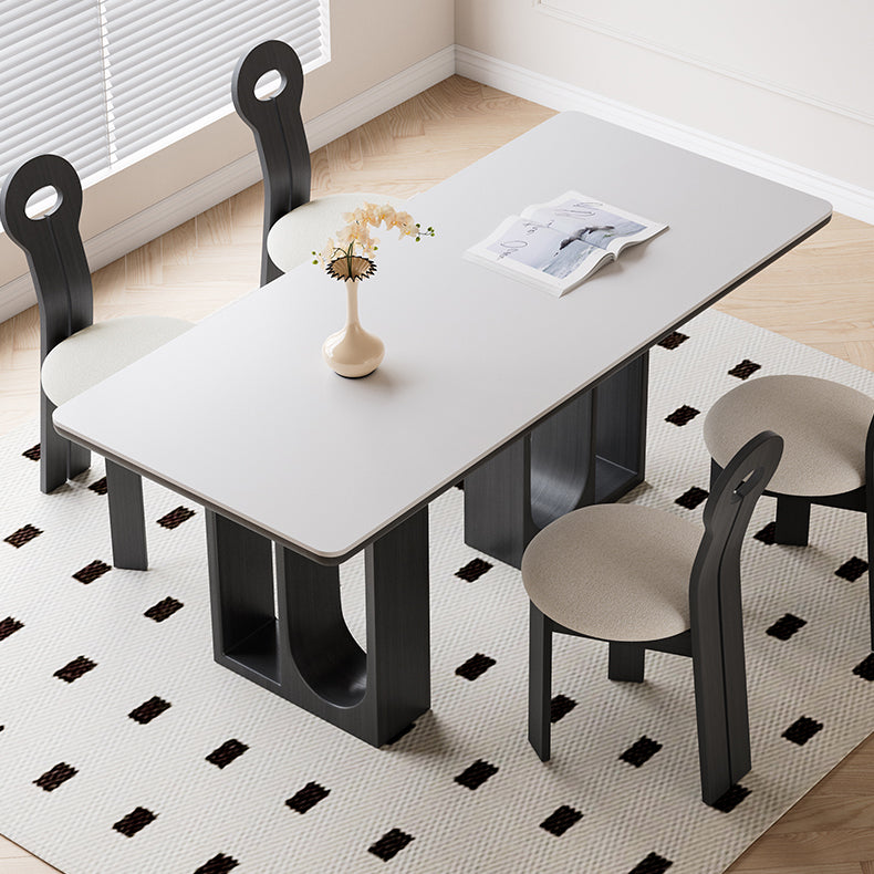 ダイニングセラミック テーブル アッシュ材×多層板 ホワイト 白  hagst-1674 - BestKagu