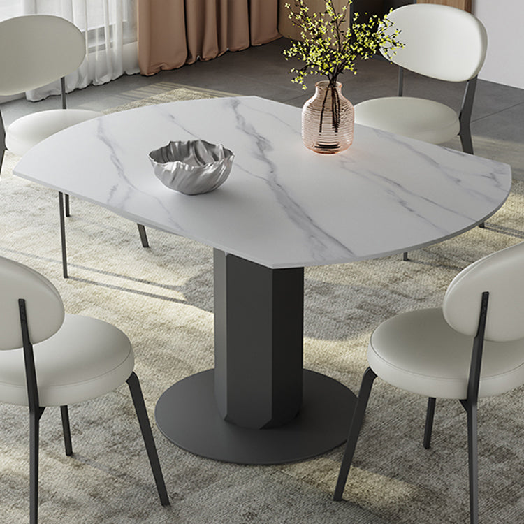 セラミック製丸テーブル - おしゃれで高品質な伸長式延長タイプダイニングテーブル hagst-5357