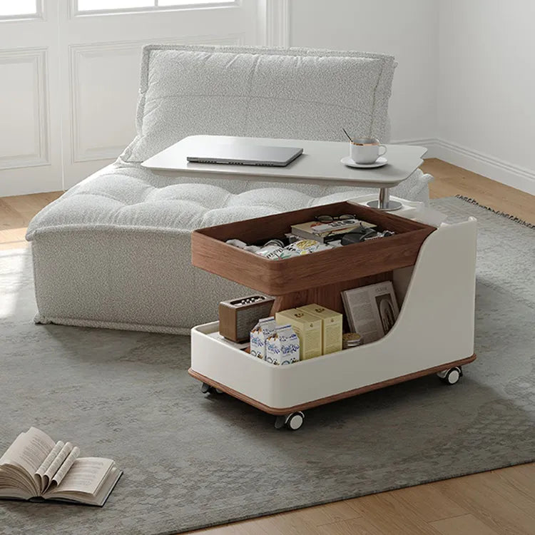 セラミック×ステンレスのワゴンサイドテーブルhfcjp-4003