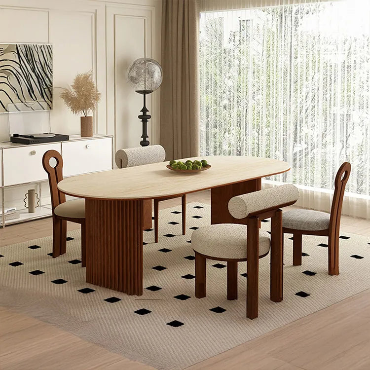 テーブル ベージュ セラミック 繊維板 hjj-3652