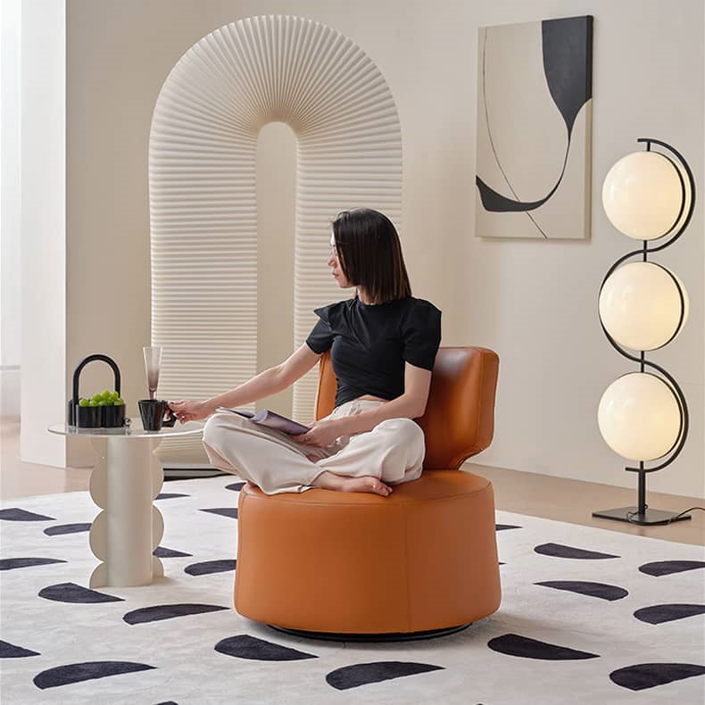 1人掛けソファ パーソナルチェア PUレザー製 360度回転  hksc-976 - BestKagu