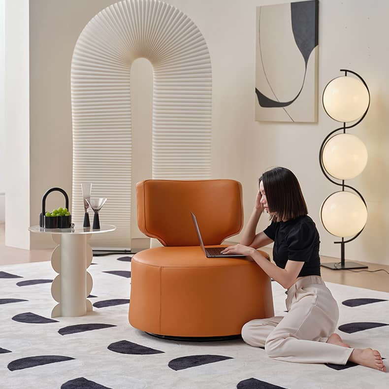 1人掛けソファ パーソナルチェア PUレザー製 360度回転  hksc-976 - BestKagu