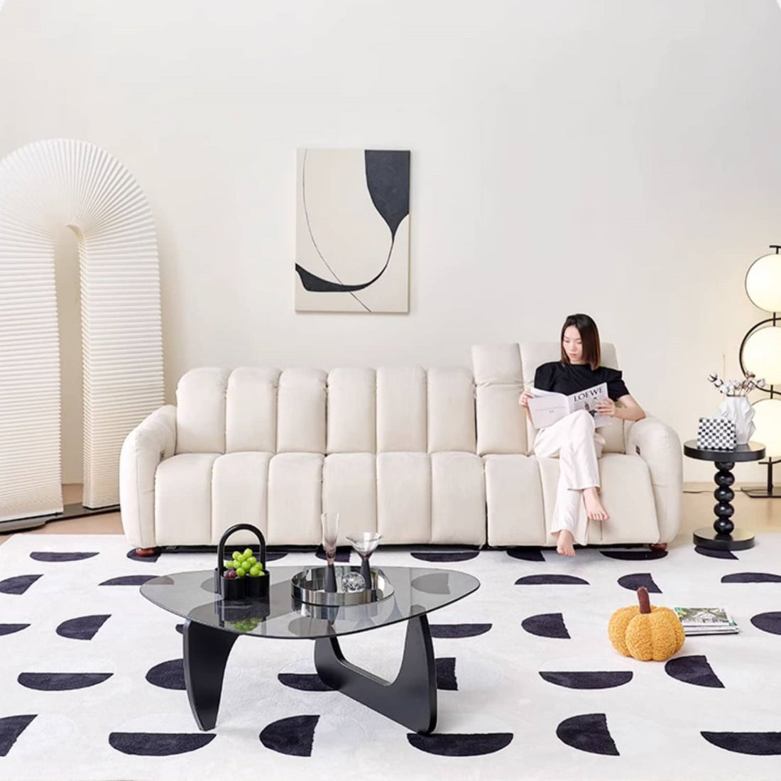 ファブリック製リクライニングソファ2P.3P hksc-989