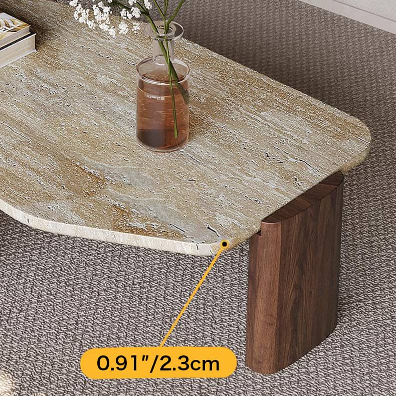 高級感溢れるレッドオーク石製センターテーブル|モダンなリビングにぴったり hlbjm-2008 - BestKagu