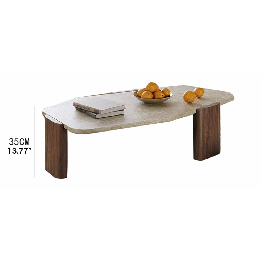 高級感溢れるレッドオーク石製センターテーブル|モダンなリビングにぴったり hlbjm-2008 - BestKagu