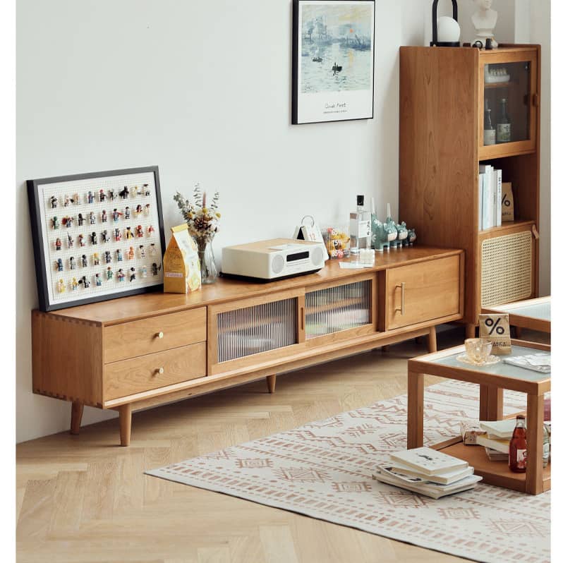 チェリー材のテレビ台 高級感溢れるデザイン hldmz-727