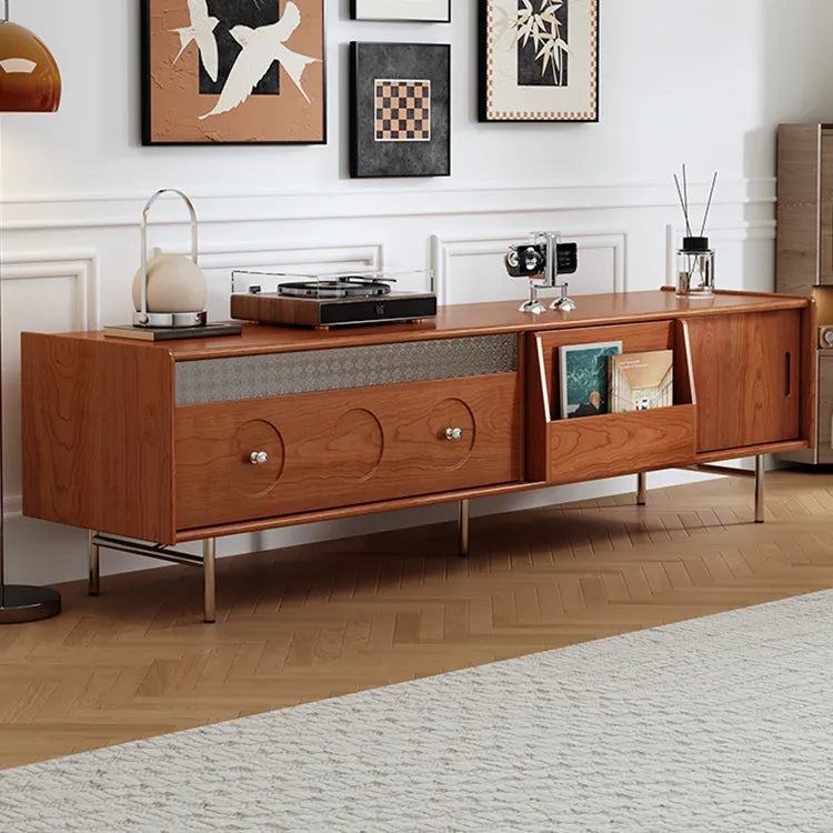 【美品】B-COMPANY ラウム テレビボード アンティーク調 テレビ台 テレビボード リビングボード ステンレス脚 ガラス扉 hlwy-3683