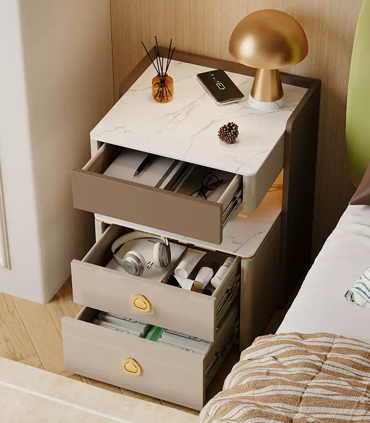 モダンデザインのナイトテーブル|セラミック天板 hmq-1922