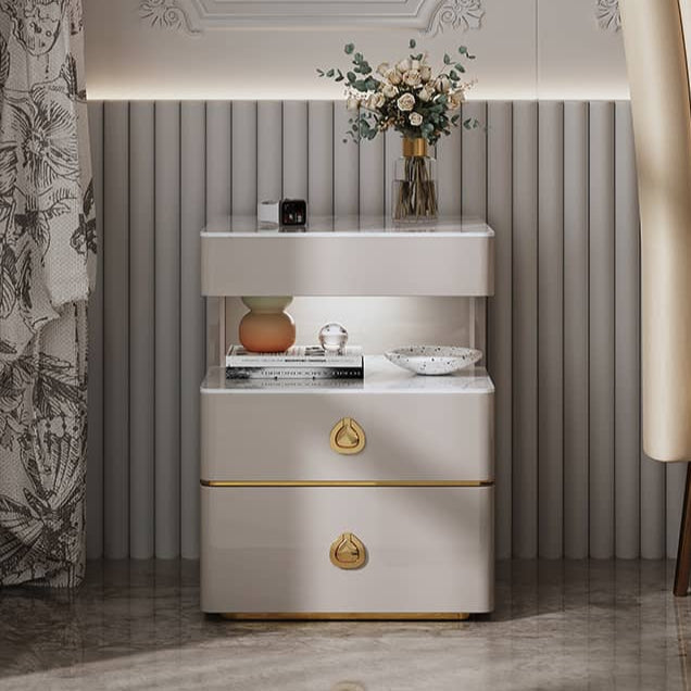 高級感溢れる無垢材とセラミックのナイトテーブル hmq-1923