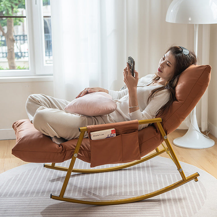 クラシックロッキングチェア 高級シリコンフィルソファー エアレザー